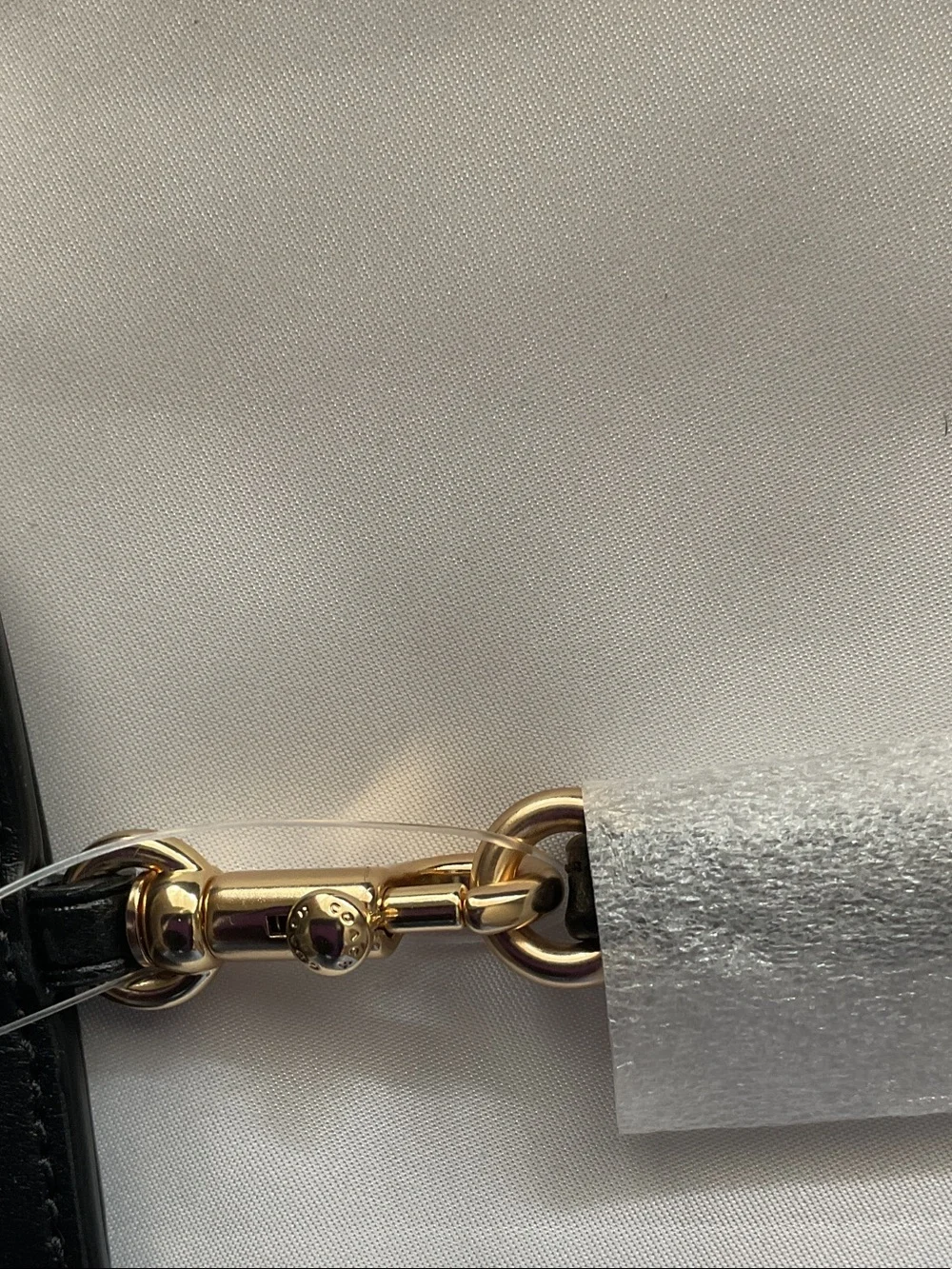 Coach Black and Gold Leather Lanyard Card Case